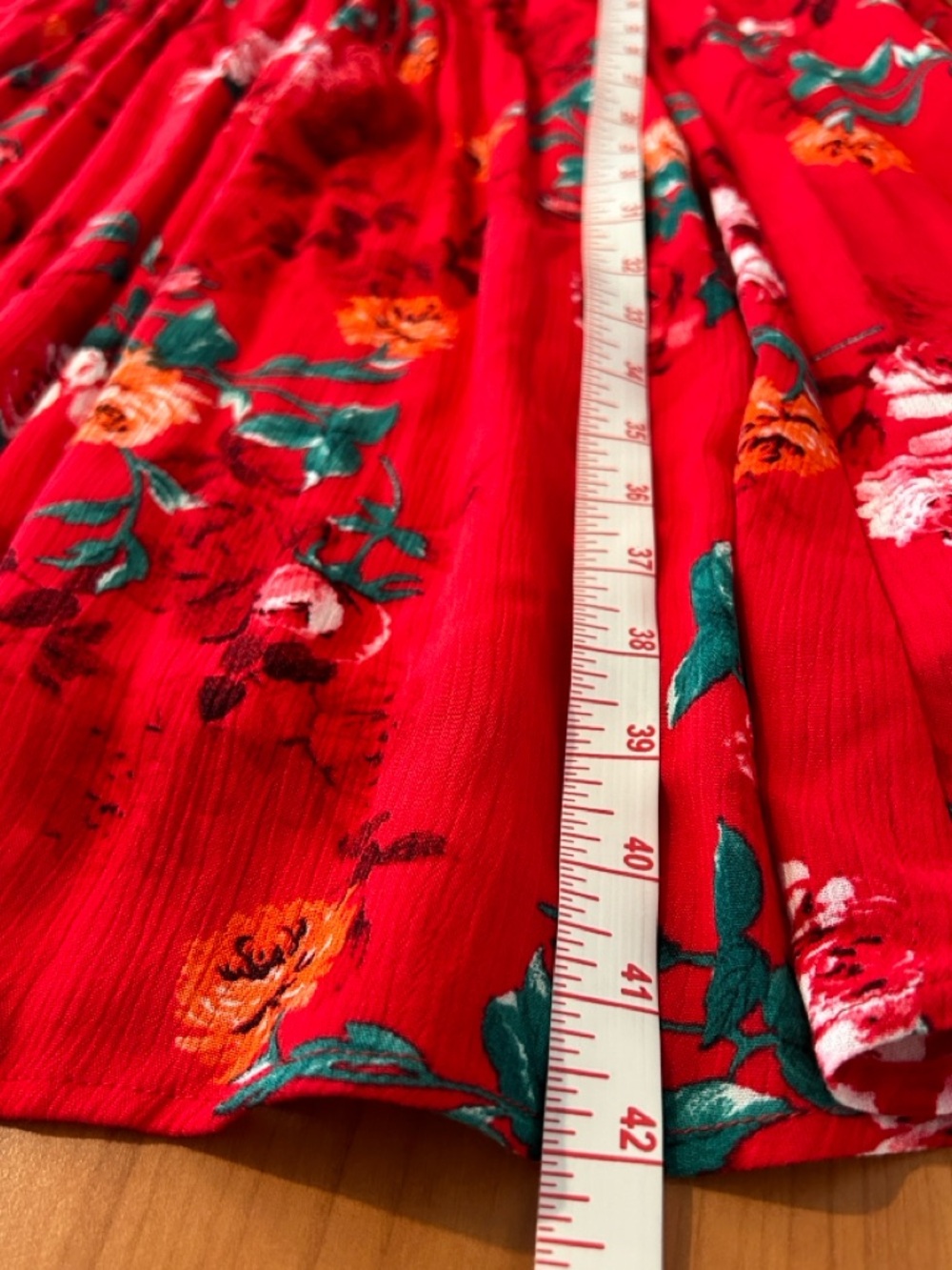 NWOT torrid Red Floral Crochet-Trim Midi Dress - Picture 11 of 13